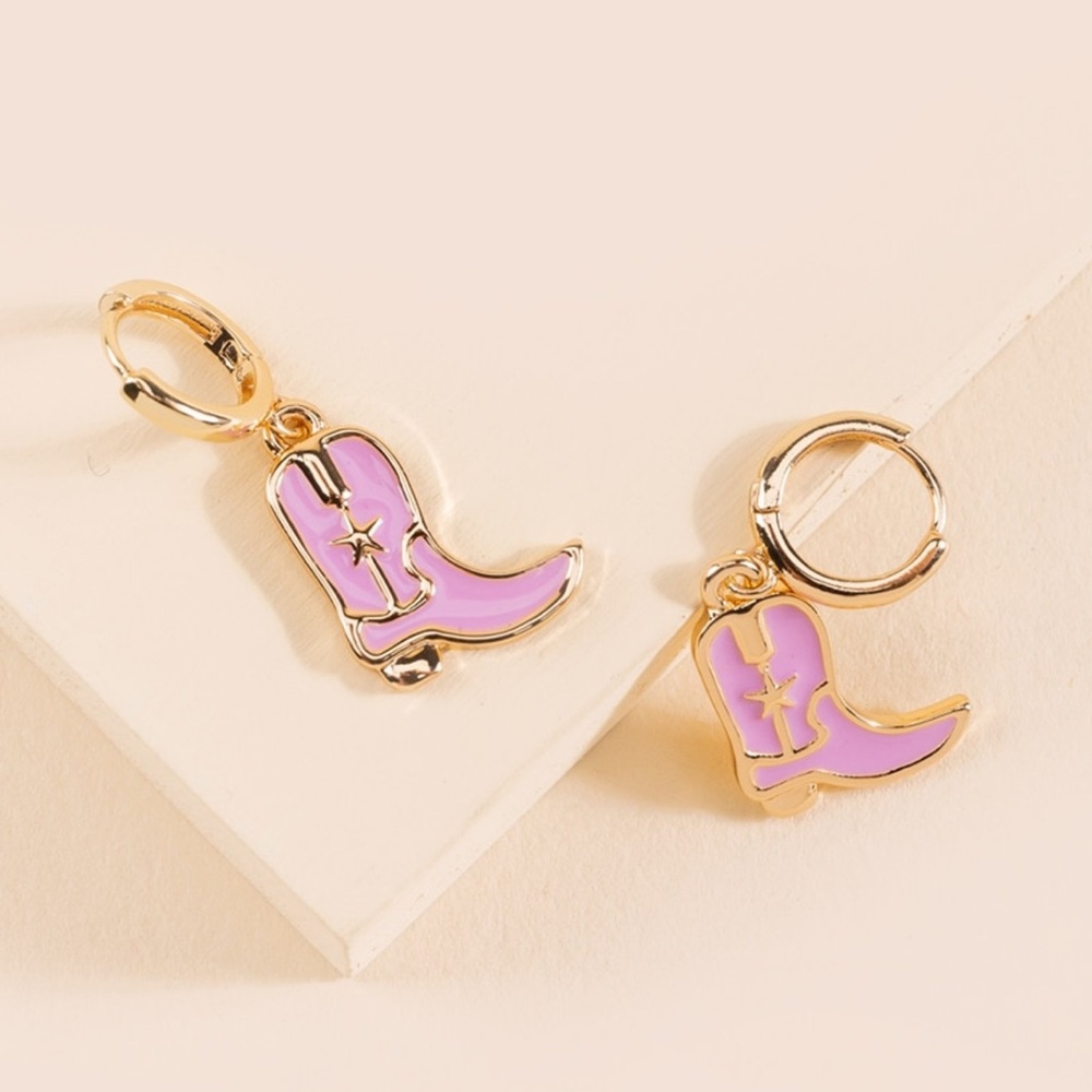 Francescas Shayla Boot Charm Huggie Hoop Earrings🫶🫶